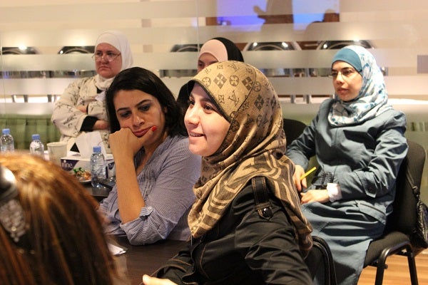 Photo: A workshop was conducted by the Jordan Loan Guarantee Facility to help women small and medium enterprise owners seek financing for startup or expansion. Participants learned how to use financial analysis and projections to determine financing needs and improve business performance and had an opportunity to network with partner banks.