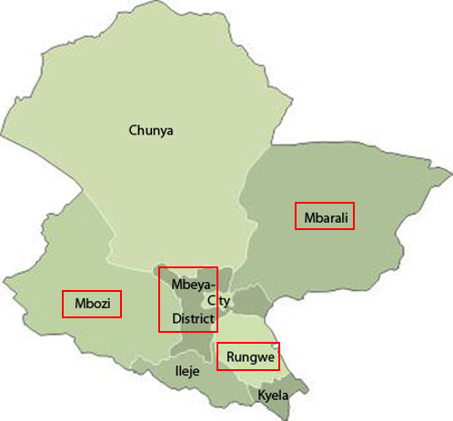 Tanzania districts visited