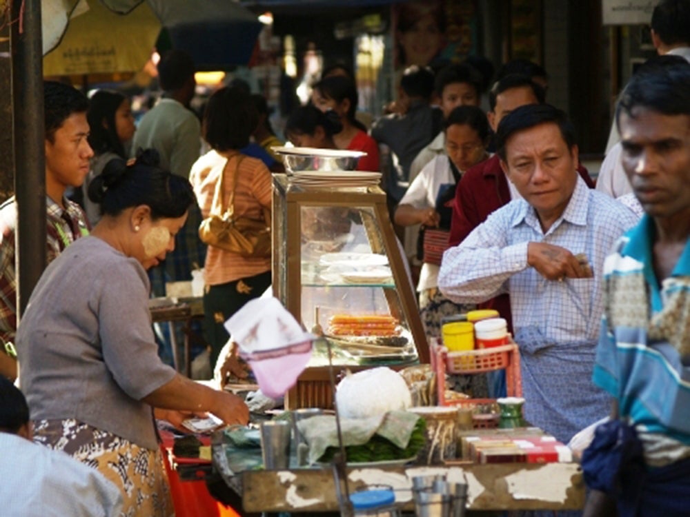 A market in Myanmar
