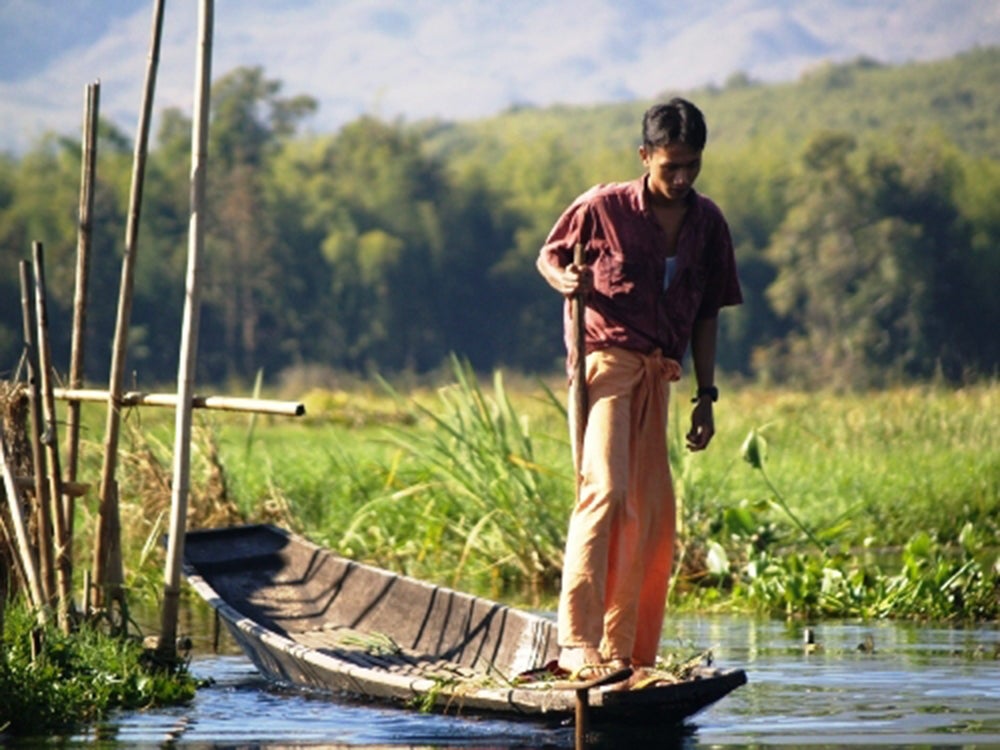 A boat man in Myanmar