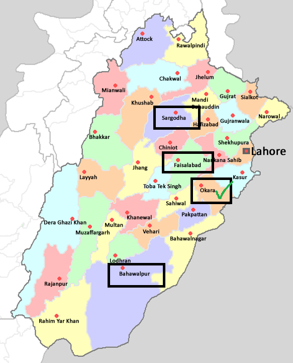 Pakistan smallholder diary map
