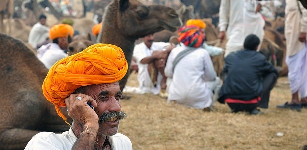 A camel trader at Puskhar Fair.