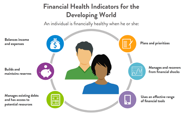 Financial health indicators graphic