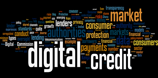 digital credit word cloud