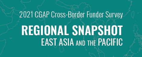 2021 CGAP Funder Survey Regional Snapshot East Asia and Pacific