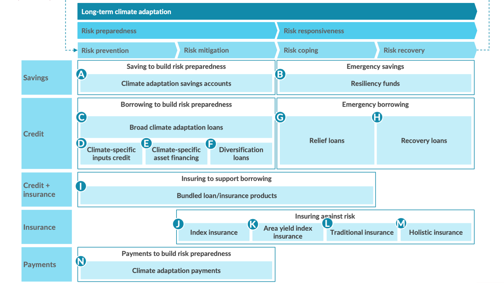 Figure 1: A proposed taxonomy of climate-responsive financial services 