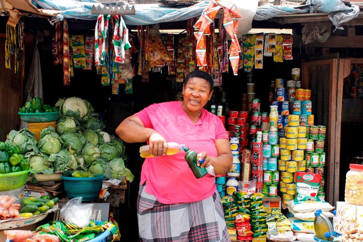 A merchant in Nigeria. Photo: Anjali Banthia, 2012 CGAP Photo Contest
