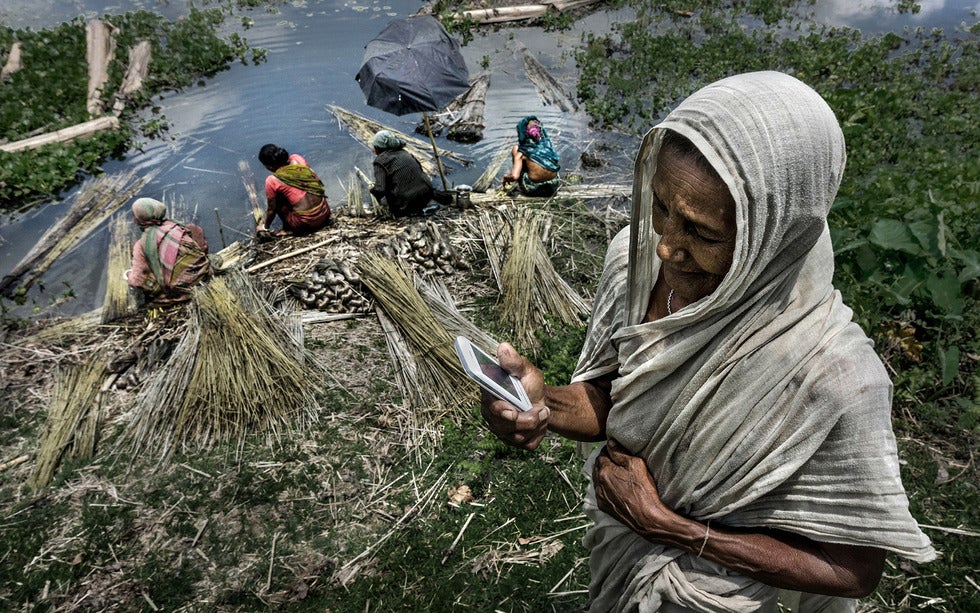 Mobile banking in rural India