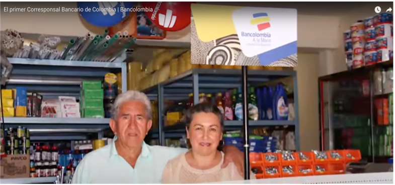 Colombia's first banking agent and his wife 