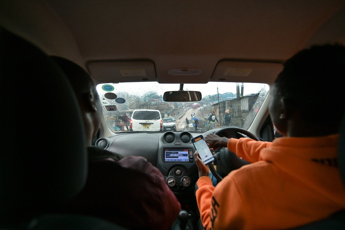 Ride-hailing driver in Nairobi, Kenya