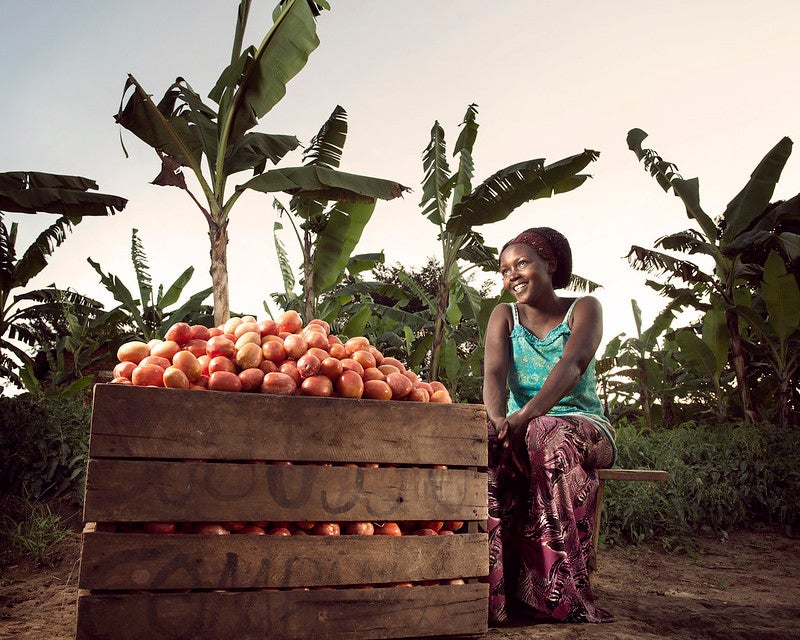 A smallholder farmer in Uganda