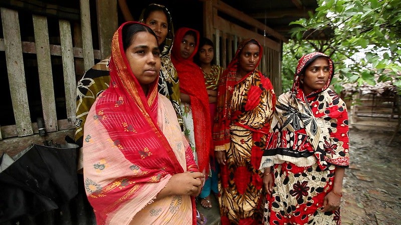 Women in a rural village in Bangladesh