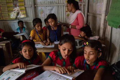 Students in a classroom in Bangladesh