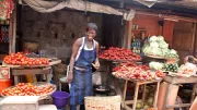 Woman at market stall, Nigeria