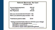 Sample e-tax card